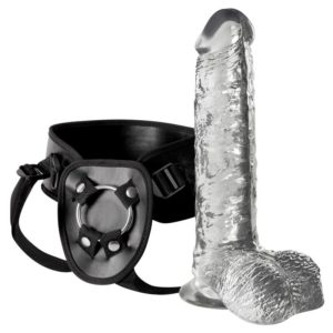 Crystal Clear Strap-on with Harness