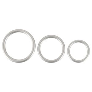 Metallic Silicone Cock Ring Set