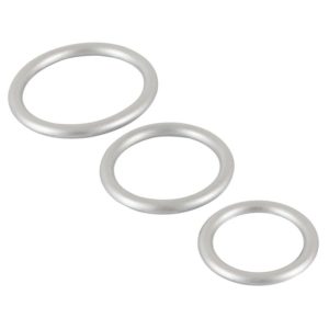 Metallic Silicone Cock Ring Set