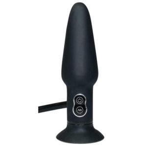 True Black Vibrating Anal Plug