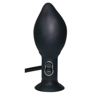 True Black Vibrating Anal Plug
