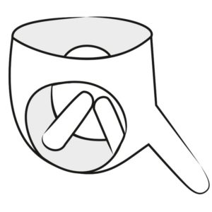 Latex-Slip mit 3fach-Dildo